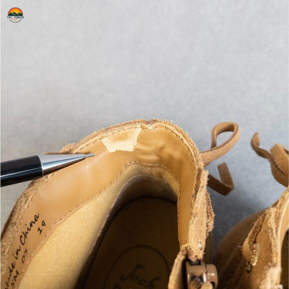 Jack Rogers Ankle Booties Brown Suede Classic Side Zip Cottage Women's Size 7.5M - Picture 11 of 13